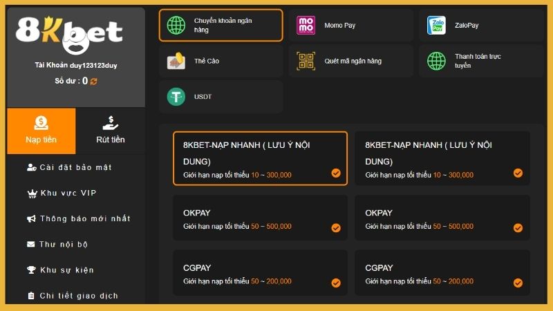 Thực hiện giao dịch với sự hỗ trợ tận tình từ nhà cái