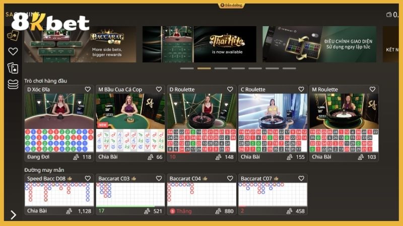 Chơi game tại Live Casino 8kbet có gì hấp dẫn?