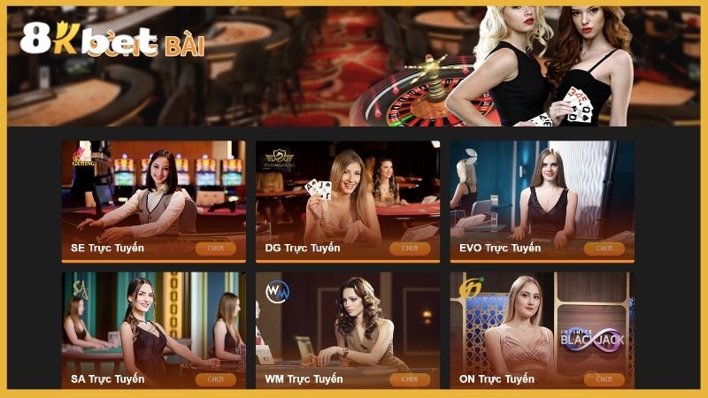 Đôi nét về cổng game Live Casino 8kbet